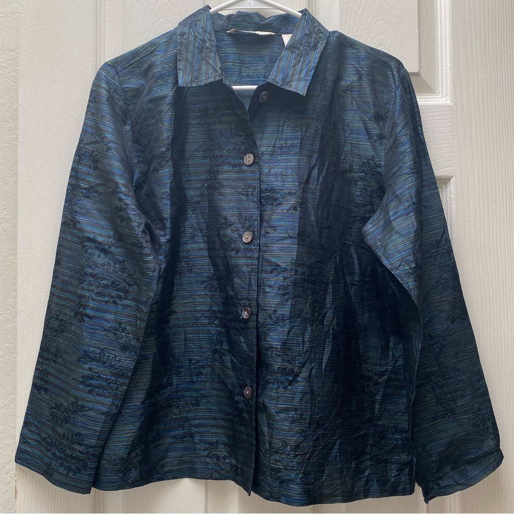 FRENCH LAUNDRY | 100% Silk Blouse Button-down Size Medium - Picture 3 of 13